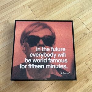 Andy Warhol quote -10 by 10